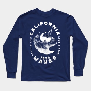 California Cool Surf - Cali Waves Long Sleeve T-Shirt